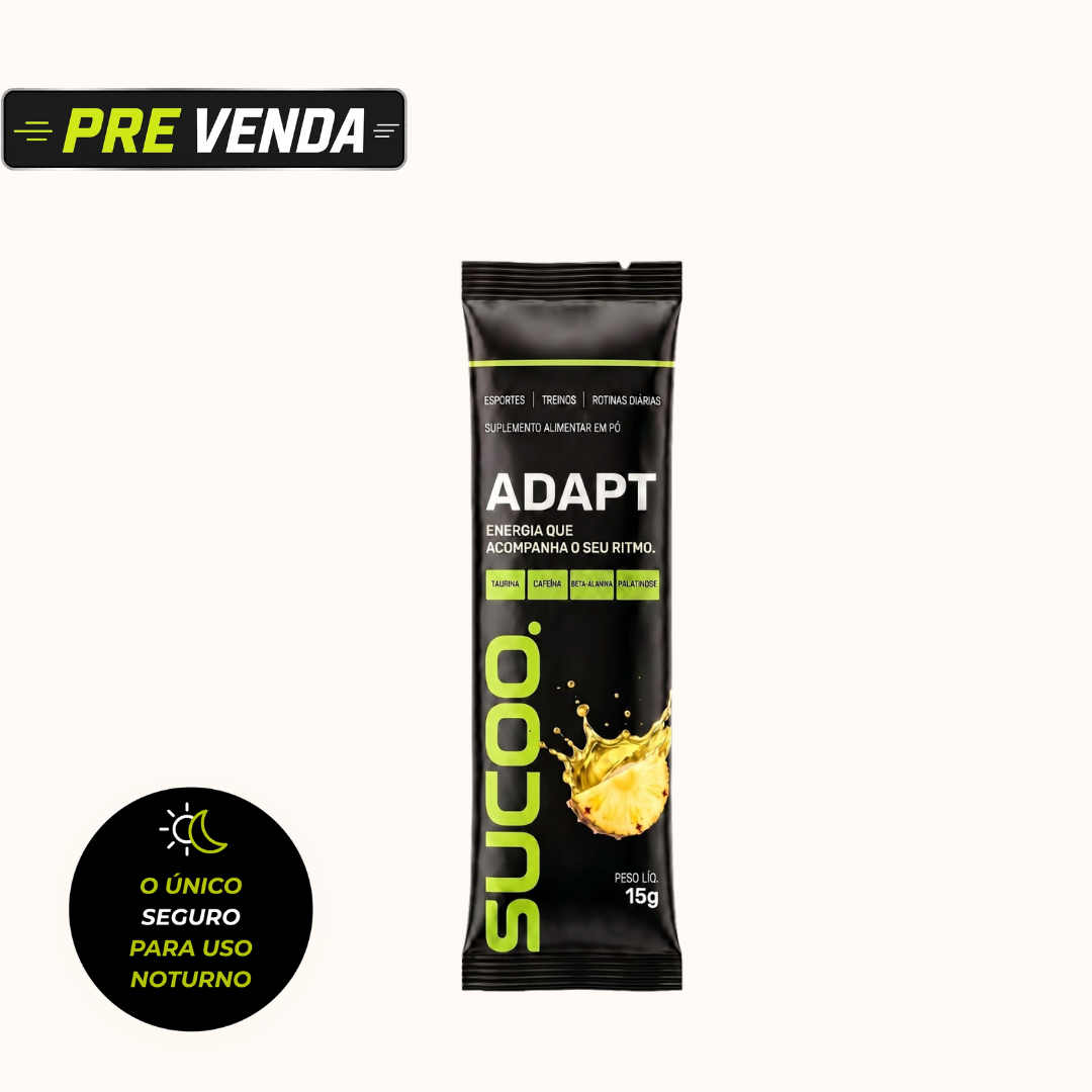 PRÉ VENDA - Sucoo Adapt Sachê 15g Suplemento Energético Esportes Treinos e Rotina Diária